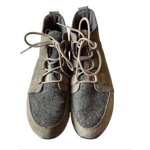 Sorel Womens Quarry Gray Waterproof Lace Up Kinetic Caribou Ankle Boots Size 10